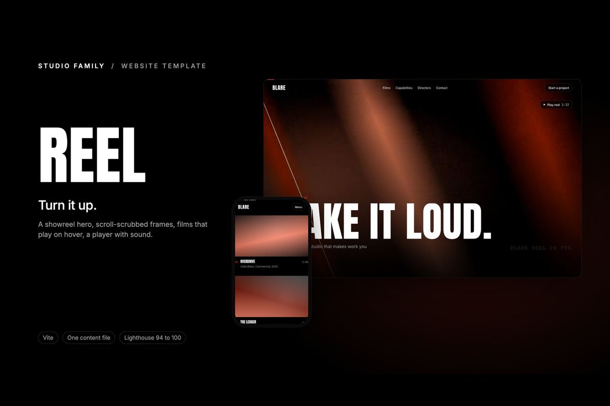 Reel template preview